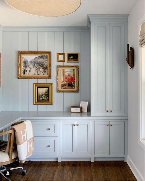 Sherwin Williams Blue, Best Blue Paint Colors, Benjamin Moore Blue, Palladian Blue, Blue Gray Paint Colors, Light Blue Paints, Blue Gray Paint, Best White Paint, Cabinet Paint Colors