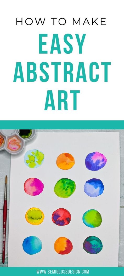 Watercolor Abstract Art For Beginners, Watercolor Art Idea, Easy Abstract Watercolor, Watercolor Doodles Easy, Abstract Watercolor Tutorial, Simple Abstract Art, Watercolor Doodles, Easy Abstract Art, Library Crafts