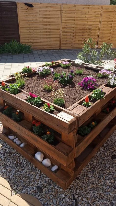 Grow Vegetables, Veg Garden, Pallet Garden, Pallets Garden, Backyard Pool Designs, Garden Yard Ideas, Small Backyard Patio, Small Garden Design, Rustic Gardens