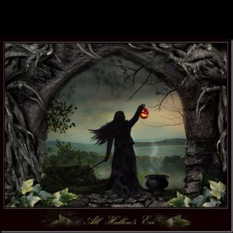 Samhain night,  The portals are open Happy Samhain, Halloween Eve, Samhain Halloween, Season Of The Witch, Beltane, Wow Art, Halloween Pictures, Samhain, Hallows Eve