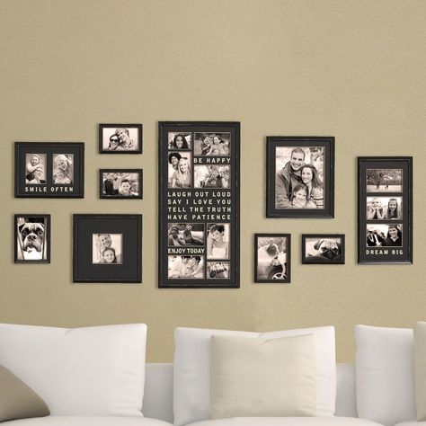 Luxury Typography, Gallery Wall Picture Frames, Wall Picture Frame, Picture Gallery Wall, Picture Frame Gallery, Family Photo Wall, Picture Frame Set, Photo Wall Gallery, Hanging Picture Frames