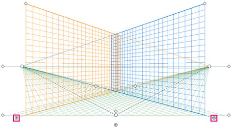 Adjusting the left and right grid planes in a two-point perspective Perspective View Drawing, Shapes Perspective, Environment Perspective, 2 Puntos De Fuga, Drawing Environments, Exterior Perspective, Perspective References, Perspective Grid, Perspective Room