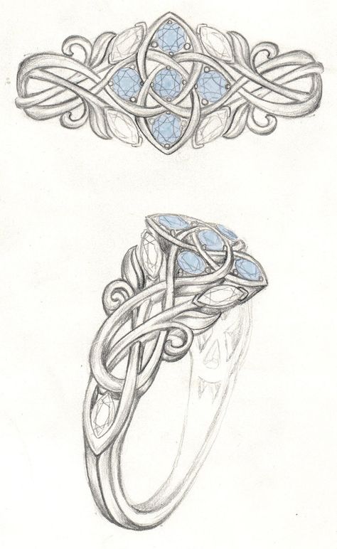 My Custom Jewelry Design at Green Lake Jewelry Works Engagement Ring Drawing Sketch, Jewel Art Drawing, Anime Rings Drawing, Gold Jewelry Drawing, Fantasy Accessories Drawing, Anime Jewelry Drawing, Jewellery Sketches Illustration, Jewels Drawing, Diy Engagement Ring