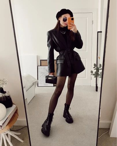 Villainess Outfit, Maneater Aesthetic, Outfits Cargo, Faux Leather Shorts, Famous Outfits, Casual Day Dresses, Black Outfits, Edgy Style, Looks Black