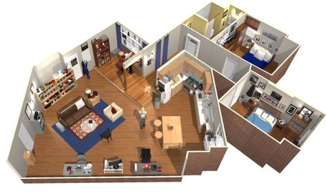 Big Bang Theory Apartment, Sheldon And Leonard, Big Bang Theory Set, Big Bang Theory Quotes, Big Bang Theory Penny, The Bigbang Theory, House Flippers, Apartment Floor Plan, Sims House Plans