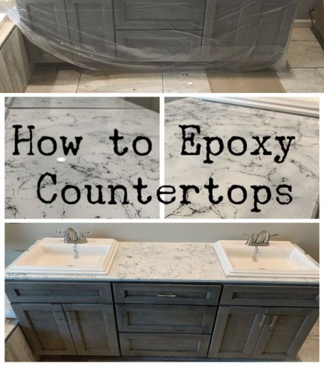 Discover how you can epoxy countertops! This works over laminate countertops, formica countertops, granite and MDF. This is the easiest way to make your countertops look like marble!  #epoxycountertops #howtoepoxycountertops #resurfacecountertops #resurfacelaminatecountertops #epoxy #makecountertopslooklikemarble Resurface Countertops, Faux Marble Countertop, Epoxy Countertops, Diy Kitchen Countertops, Resin Countertops, Formica Countertops, Epoxy Countertop, Diy Kitchen Renovation, Diy Countertops