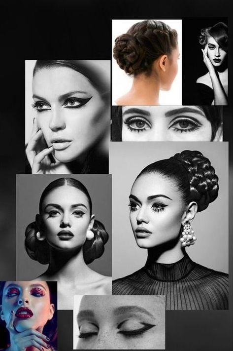 Mood Board For Makeup Artist, Makeup Artist Mood Board, Makeup Mood Board Inspiration, Makeup Portfolio Ideas, Mood Board Makeup, Model Mood Board, Artist Mood Board, Makeup Mood Board, Model Portfolio Examples