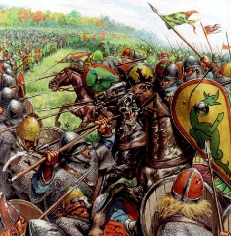 ELITE WARRIOR OF THE DARK AGES: NORMAN KNIGHT | The Deadliest Blogger: Military History Page Battle Painting, Norman Knight, Duke William, Battle Of Hastings, English Army, Norman Conquest, Military Images, High Middle Ages, Medieval Ages