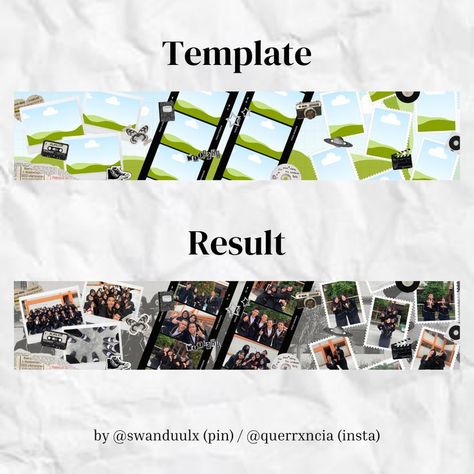 Inside Out Element Canva Ig Digital Scrapbook Template, Instagram Scrapbook Template, Movie Template Design, Canva Presentation Ideas Aesthetic, Canva Scrapbook Ideas, Digital Scrapbook Template, Canva Scrapbook Template, Photo Collage Design Layout, Scrapbook Templates Canva