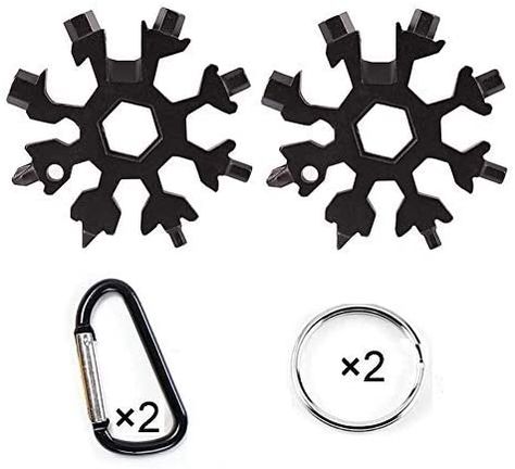 Snowflake Multi-Tool Stainless Steel Snowflake Keychain Tool 18-in-1 Incredible Tool Snowflake Screwdriver Tactical Tool for Outdoor Camping Gift for Valentine's Day, Birthday, and Happy New Year - - Amazon.com Snowflake Keychain, Cheap Gifts, Multi Tool, Camping Gifts, Teen Boy, Outdoor Camping, Screwdriver, Happy New, Happy New Year