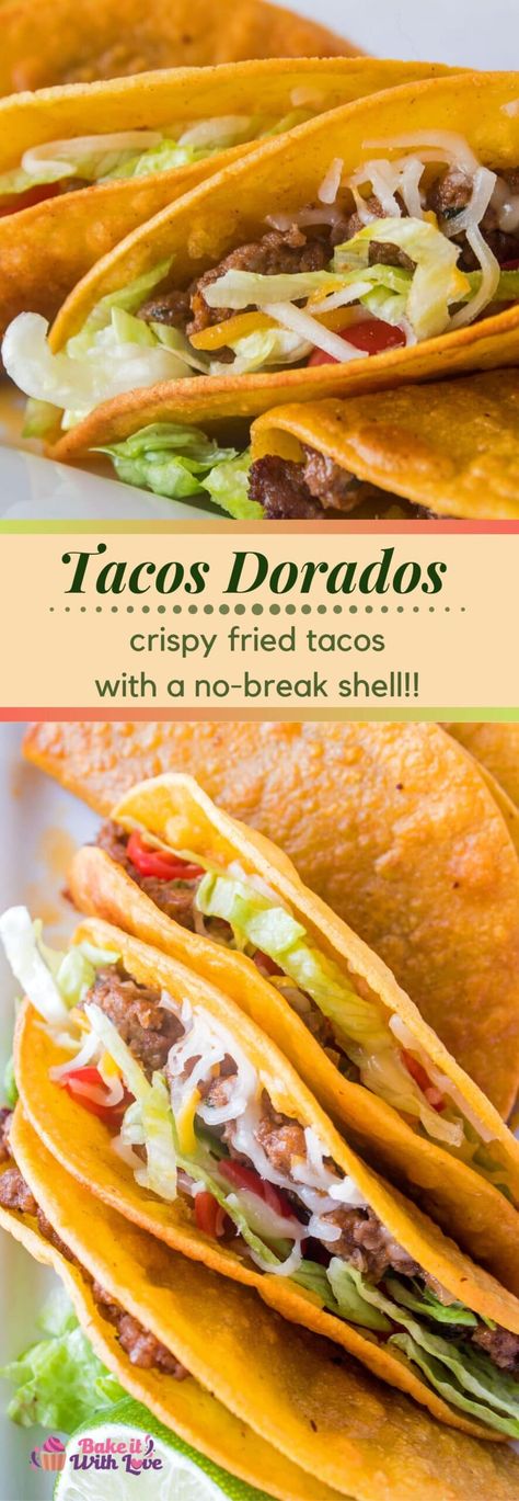 Taco Dorados, Crunchy Tacos, Fried Tacos, Taco Shell, Tacos Dorados, Best Tacos, Crispy Tacos, Taco Shells, Mexican Tacos