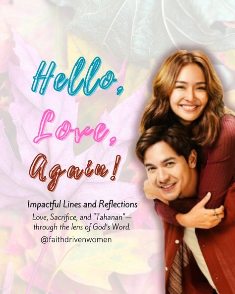 Hello,Love, Again! - reflects human experiences that mirror God’s love - patient, sacrificial, and life- giving. 📲Share your reflections and follow @faithdrivenwomen for more truth. 💕 #helloloveagain #faithdrivenlife #philippinemovie #womenhelpingwomen #godsloveisamazing #christianwomenoninstagram #biblejournalinglife Hello Love, Love Again, Women Helping Women, Christian Women, Human Experience, Bible Journaling, Mirror, Human, Quick Saves