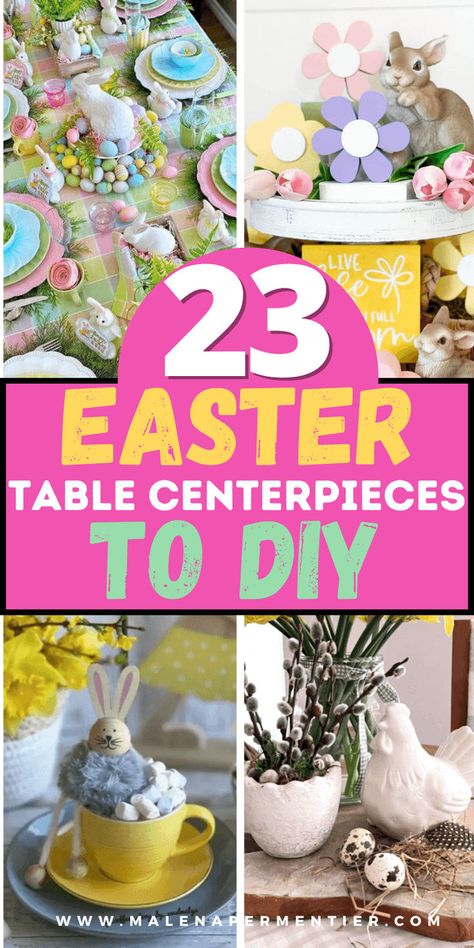 easter centerpieces to diy for table Basket Centerpiece Ideas, Diy Easter Centerpieces, Easter Basket Centerpiece, Lily Centerpieces, Eco Friendly Easter, Easter Centerpieces Diy, Easter Craft Projects, Diy Centerpiece, Easter Table Settings