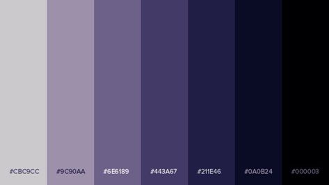 Wednesday Color Palette, Purple And Black Color Scheme, Purple Blue Black Color Palette, Dark Magic Color Palette, Dull Purple, Monotone Colour Palette, Purple And Teal Palette, Gray Purple Color Palette, Black Purple Color Palette