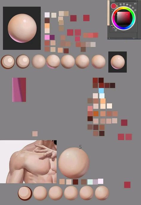 Skin Reference Digital Art, Hand Coloring Tutorial Digital, How To Paint Hands Digital, Grey Scale To Color Tutorial, Digital Painting Tutorials Skin, Digital Skin Tutorial, Spirit Medium Character Design, How To Paint Skin Digitally, How To Render Skin Digital Art