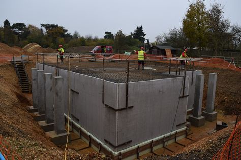 Andrew McInulty explains how to build an effective basement Basement Construction How To Build, How To Build A Basement, Concrete Basement Walls, Cabin Construction, Building A Basement, Concrete Basement, Basement Foundation, Pocket Neighborhood, Basement Construction