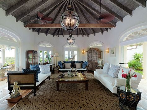 Mustique - Coccoloba West Indies Decor, Mustique Island, Lodge Design, British West Indies, British Colonial Decor, Colonial Interior, Colonial Furniture, British Colonial Style, Colonial Design