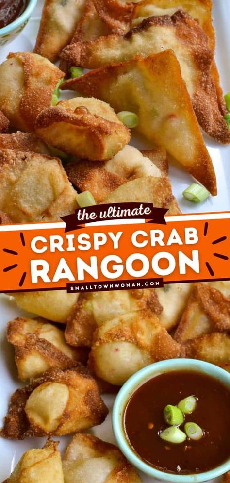 Carb Rangoon Recipe, Crab Wantons, Nye Snacks, Crab And Cream Cheese, Crab Rangoons, Rangoon Recipe, Crab Rangoon Recipe, Bulgogi Beef, Crab Rangoon