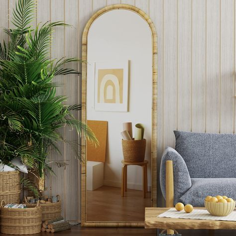 Border Mirror, Arched Full Length Mirror, Entrance Mirror, Arched Floor Mirror, Large Floor Mirror, Mirror For Bedroom, Rattan Mirror, Full Body Mirror, Body Mirror