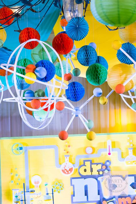 Science Lab Celebration | Philippines Mommy Family Blog Science Stage Design, Science Party Ideas, Science Experience, Vbs 2025, Science Festival, Steam Ideas, Pta School, Science Laboratory, Vbs 2024