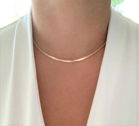 14kt Gold Filled Herringbone Necklace 3MM Omega Snake | Etsy Necklace Snake Chain, Omega Necklace, Diamond Circle Necklace, Snowflake Bracelet, Necklace Snake, Gold Circle Necklace, Dot Necklace, Mens Gold Jewelry, Herringbone Necklace