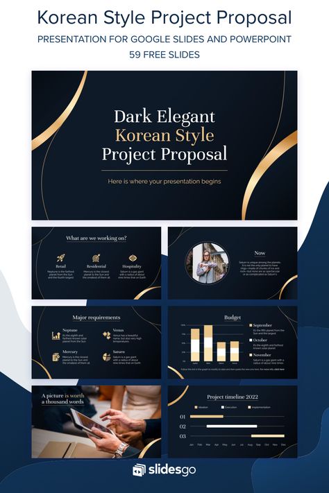 Formal Template, Slidesgo Templates, Work Proposal, Free Proposal Template, Event Proposal, Adobe Photoshop Design, Presentation Design Layout, Project Proposal Template, Business Presentation Templates