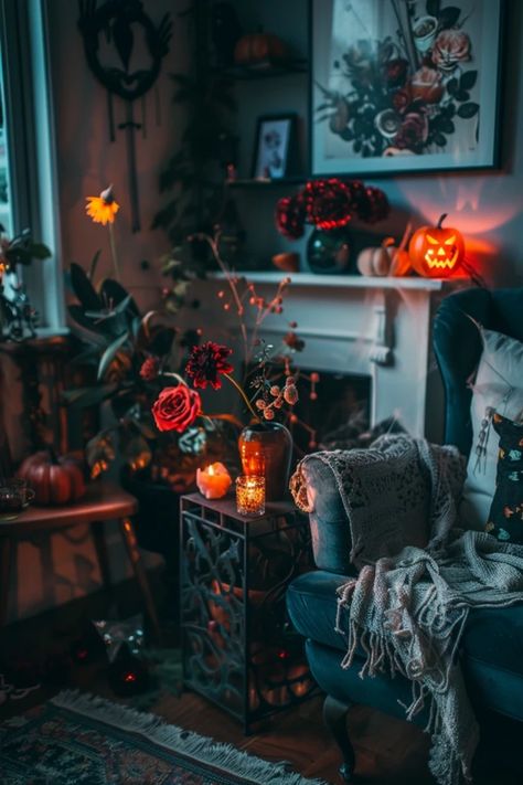 Ready to transform your apartment into a Halloween wonderland? Discover creative and space-saving decor ideas that fit perfectly in cozy corners! Whether you're using pumpkin decorations, spooky wall art, or fun lighting accents, these tips will help you embrace the spooky season without overwhelming your small space. Create your very own ghostly vibe with minimal effort, ideal for individuals looking for cute and crafty Halloween inspiration in their smaller homes. Make this Halloween unforgettable with these trending decor ideas just for you! Halloween Interior Decor, Halloween Theme Decor, Decor For Apartments, Halloween Interior, Halloween Wonderland, Spooky Wall Art, Fun Lighting, Smaller Homes, Halloween Decor Ideas