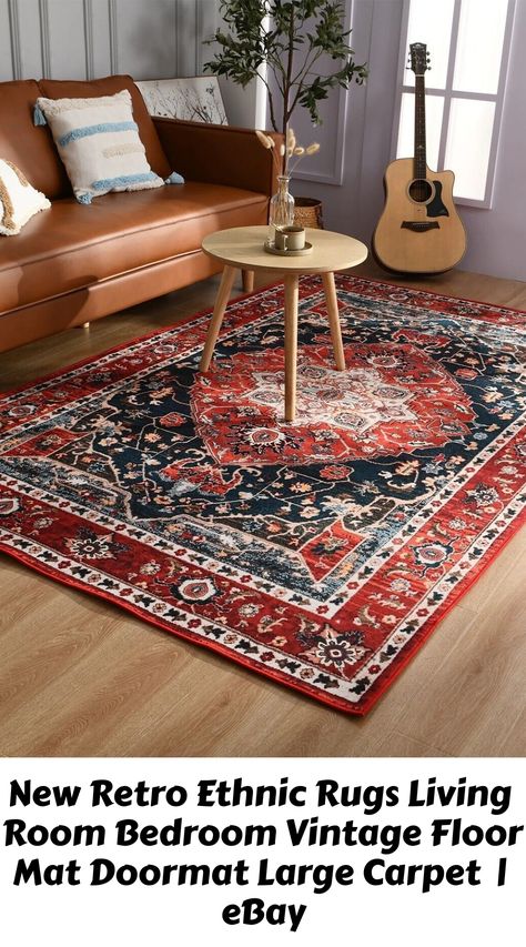 New Retro Ethnic Rugs Living Room Bedroom Vintage Floor Mat Doormat Large Carpet Rugs Living Room, Vintage Floor, New Retro, Large Carpet, Bedroom Vintage, Turkish Rugs, Floor Mat, Floor Mats, Rugs In Living Room