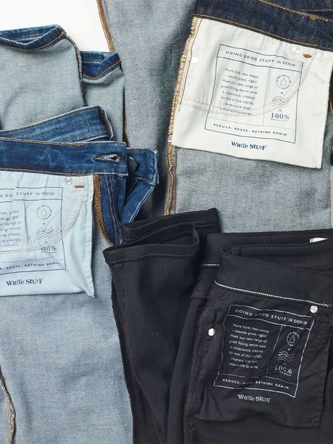 Sustainable Denim: White Stuff UK Sustainable Denim, Product Placement, Denim Inspiration, Denim Projects, Ethical Fashion Brands, Jean Pockets, Ethical Brands, Green Jeans, Circular Design