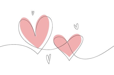 Vector heart continuous line art drawing... | Premium Vector #Freepik #vector #love-art #abstract-heart #heart-ribbon #love Continuous Line Art, Doodle Vector, Line Art Images, Heart Ribbon, Line Art Drawing, Line Line, Heart Illustration, Continuous Line, Decorative Design