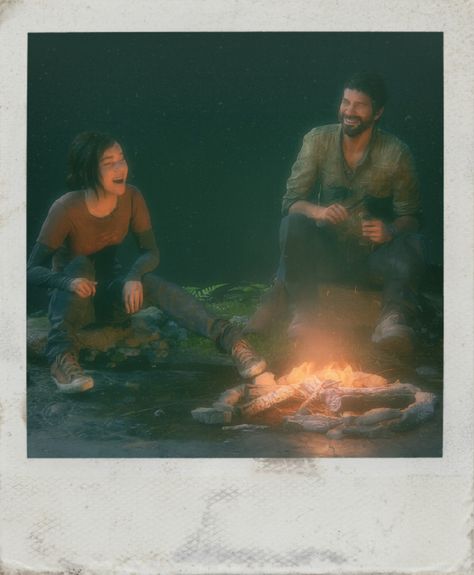 Polaroid Edit, Joel And Ellie, I Miss Them, Video Game Posters, Edit Aesthetic, Bd Comics, Story Games, Last Of Us, Zombie Apocalypse