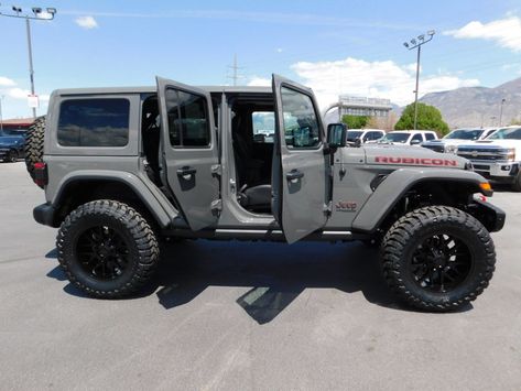 Grey Jeep Wrangler, Lifted Jeep Rubicon, Jeep Wrangler Wheels, Lifted Jeeps, Used Jeep Wrangler, Lifted Jeep Wrangler, Custom Jeep Wrangler, Used Jeep, Wrangler Sahara