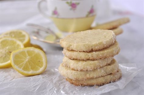 Ice Box Cookies, Box Cookies, Icebox Cookies, Coarse Salt, Egg Yolks, Lemon Cookies, Ice Box, Lemon Recipes, Tea Cakes