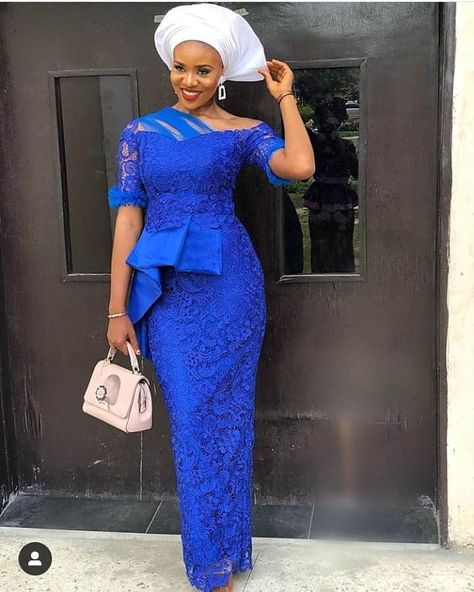 50 Latest Lace Style Designs For 2020 (Updated) | ThriveNaija Vintage Inspired Prom Dress, Straight Gown, Latest Lace Styles, Ankara Jackets, African Lace Styles, African Outfits, Lace Gown Styles, Ankara Fashion, Lace Dress Styles