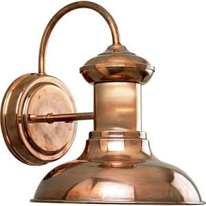 Progress Lighting Brookside Collection Copper 1-light Wall Lantern-P5721-14 at The Home Depot Copper Outdoor Lighting, Copper Fixture, Copper Lantern, Light Copper, Progress Lighting, Copper Wall, Barn Lighting, Outdoor Wall Lantern, Wall Lantern