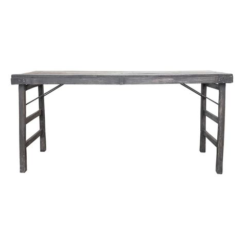 Creative Co-Op 24'' Solid Wood Rectangular Portable Folding Table | Wayfair Portable Dining Table, Long Folding Table, Wood Folding Table, Folding Dining Table, Rustic Materials, Contemporary Farmhouse, Gathering Space, Creative Co Op, Buffet Table