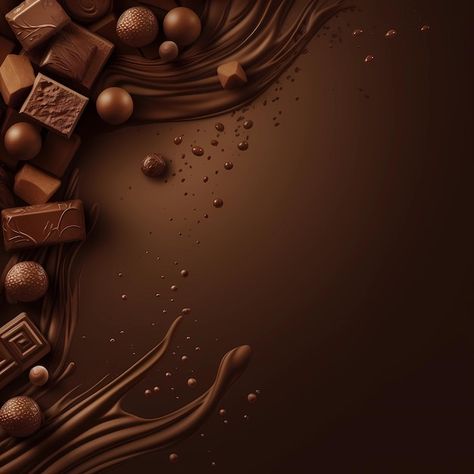 Chocolate Day Background, Chocolate Background Design, Cocoa Background, Chocolate Business Ideas, Flyers Background, Chocolate Day Images, Chocolate Poster, Realistic Chocolate, Logo Chocolate