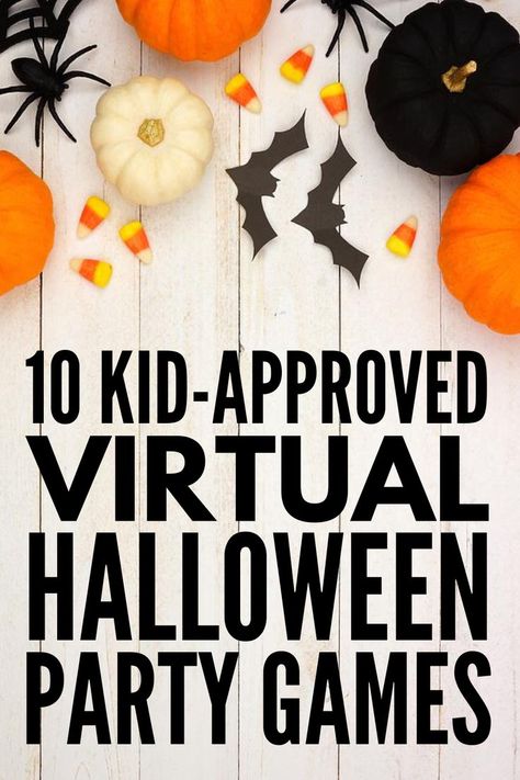 10 Halloween Virtual Party Games for Kids | If you're hosting a virtual Halloween party for your kids, or organizing a virtual classroom party for students, this post has lots of easy, fun, and… More Virtual Games For Kids, Virtual Party Games, Work Morale, Halloween At Home, Virtual Team Building, Creative Halloween Costumes Diy, Classroom Halloween, Remote Teaching, Classroom Halloween Party