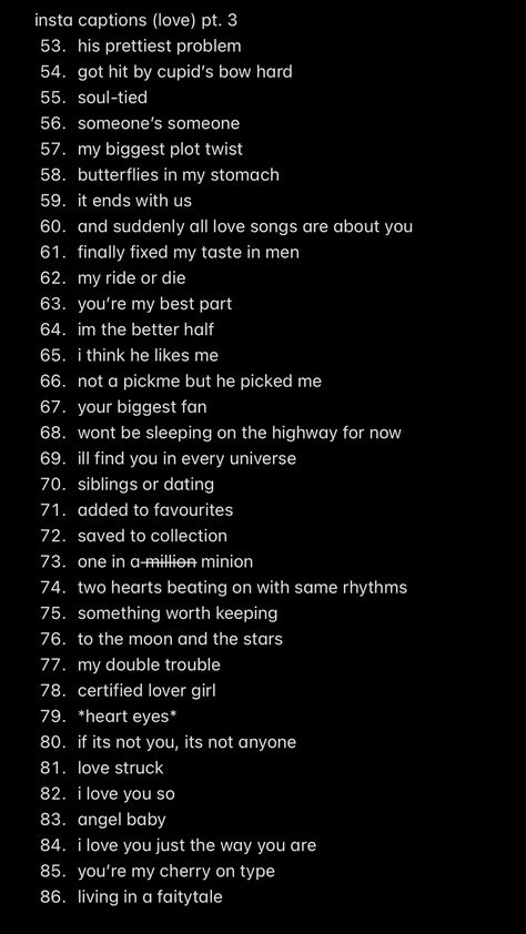 in love? use these #instagram #igcaptions #captions #love #lovecaptions #instacaptions #inlove Different Captions For Instagram, Instagram Self Love Captions, Romantic Ig Captions, Captions For Secret Relationship, Loving Captions Instagram, Caption About Love For Him, Ig Story Captions For Self, Story Captions For Instagram Love, Inlove Quotes About Him