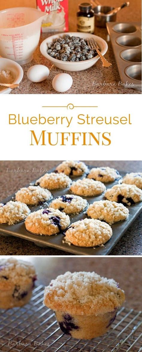 These are the Best Blueberry Streusel Muffins! They're big, beautiful and tender loaded with blueberries and crowned with a sweet crunchy streusel topping. Blueberry Streusel Muffins, Blueberry Streusel, Best Blueberry Muffins, Streusel Muffins, School Breakfast, Muffin Streusel, Recipe Critic, Blueberry Desserts, Summer Recipe