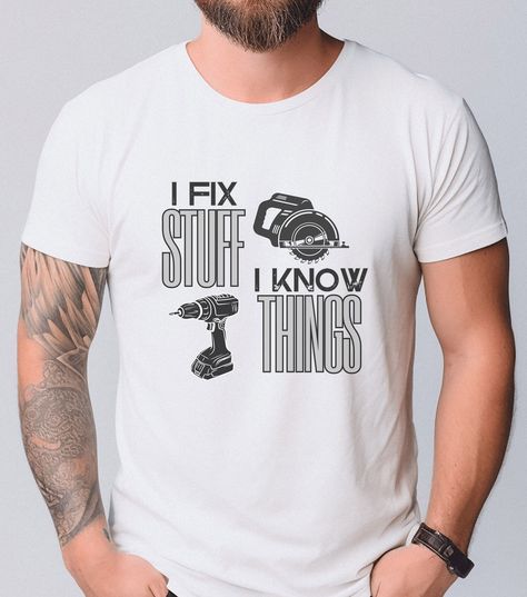 Handyman Shirt, Crazy Cat Lady Shirt, Construction Shirt, Mr Fix It, Mechanic Shirt, Hard Working Women, Inked Men, Mechanic Shirts, Dog Mom Shirt