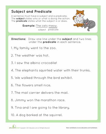 Worksheets: Complete Subject and Complete Predicate Free Subject And Predicate Worksheets, Subject Predicate Worksheet 3rd Grade, Subject And Predicate Worksheets Grade 2, Subject Worksheet, Simple Subject And Predicate, Capacity Activities, Complete Predicate, Complete Subject And Predicate, Simple Predicate