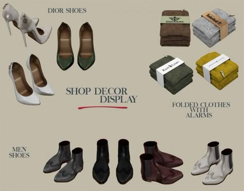 Leo 4 Sims: Shop Display Decor • Sims 4 Downloads Sims 4 Cc Letters Decor, Shoes Clutter Sims 4 Cc, Sims 4 Cc Shoes Decoration, Sims 4 Decor Shoes, The Sims 4 Cc Shoes Decor, Deco Shoes Sims 4 Cc, Sims 4 Cc Shoe Clutter, Sims 4 Shoes Clutter Cc, Sims 4 Cc Clothes Decor