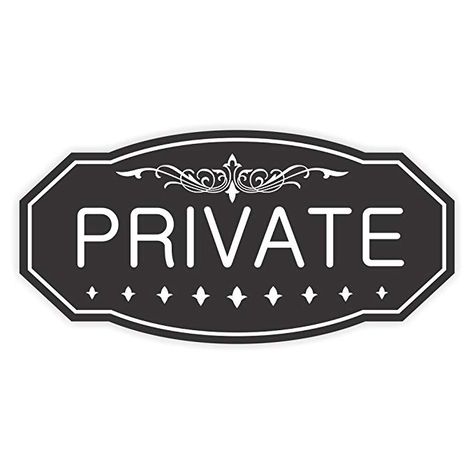 Amazon.com: Private Door/Wall Sign (Black) - Small 3" x 6": Office Products Victorian Design, Door Wall, Door Sign, Office Products, Door Signs, Wall Signs, Signs, Wall, Quick Saves