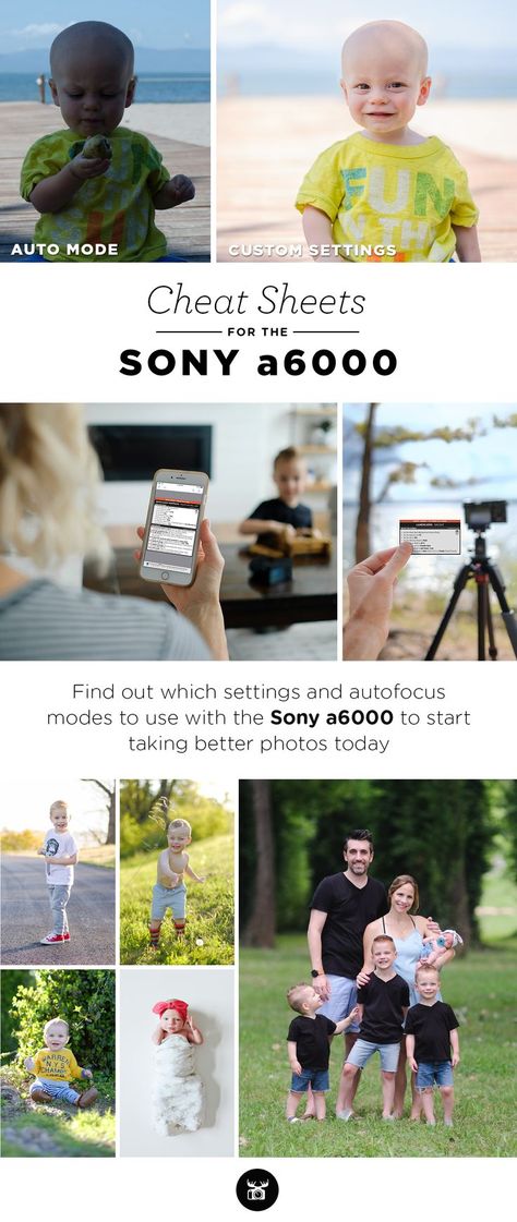 Easy to follow cheat sheets show you exactly which settings to use with your Sony a6000. Learn how to setup your Sony a6000 for portraits, landscapes, sports and more. Download to your phone or print at home and take them with you wherever you go. Nikon D3500 Tips Cheat Sheets, Nikon D3500 Photography, Nikon D3500 Tips, Nikon Cheat Sheet, Nikon D3400 Cheat Sheet, Camera Cheat Sheet, Dslr Tips, Hipster Photography, Kid Pics