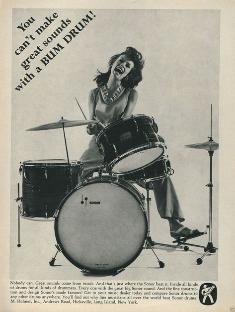 Sonor Drums, Drums Girl, Zildjian Cymbals, Female Drummer, Drums Art, Drum Lessons, Bad Friends, Music Magazines, Vintage Drums