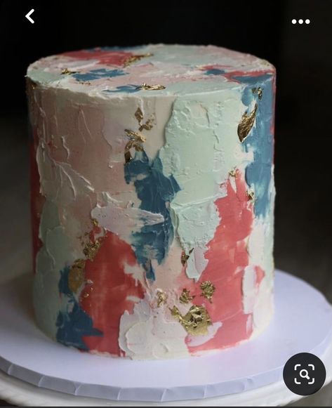 Abstract Cake Design, Abstract Cake, Sticky Toffee Cake, Modern Cakes, Cake Decorating Frosting, Fancy Cakes, Cake Decorating Tips, 8th Birthday, Pretty Cakes