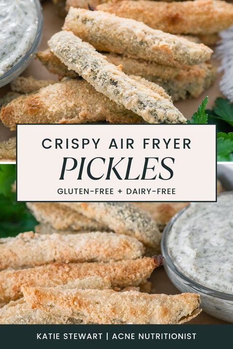 Air Fryer Pickles, Dill Aioli, Vegan Queso Dip, Hummus Pizza, Fermented Pickles, Pickle Slices, Crispy Baked Chicken, Baked Chicken Wings, Crispy Potatoes