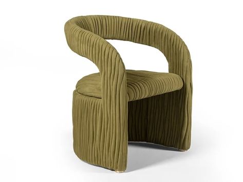 Upholstered open back fabric chair LEAF | Chair by HESSENTIA | Cornelio Cappellini Cornelio Cappellini, Study Chair, Chair Fabric, Bari, Leather Chair, Bed Design, Leaf Design, Chair Design, Modern Furniture