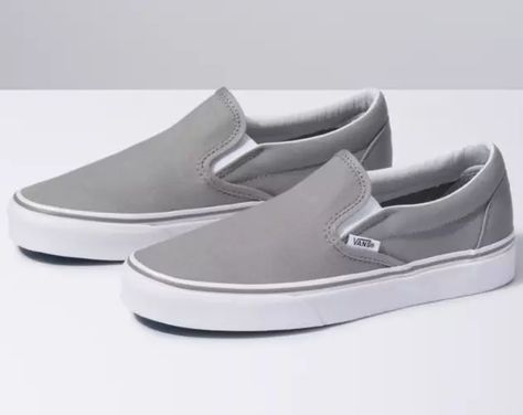 Gray Vans, Slip On Vans, Grey Vans, Vans Gray, Shoes Photography, Shoes Vans, Vans Slip On, Adidas Nmd, Womens Shoes High Heels